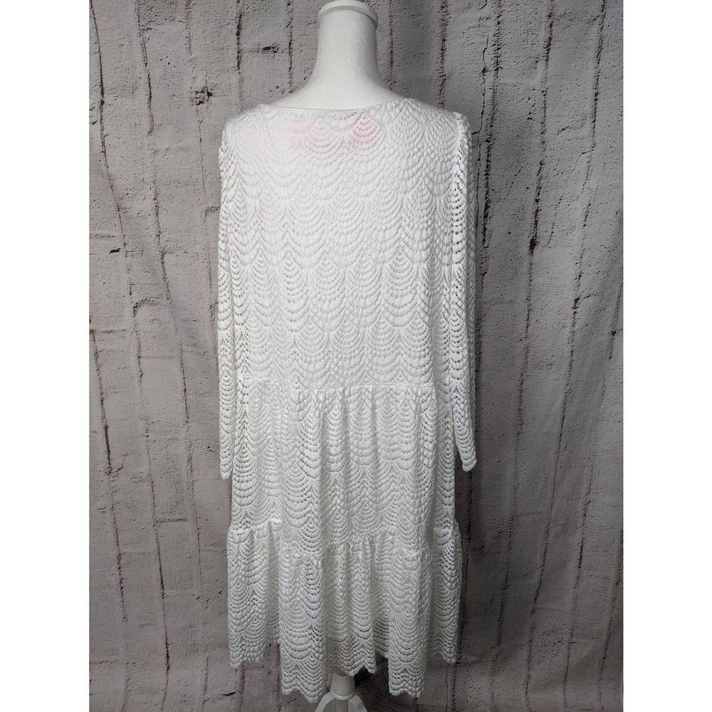 Lilly Pulitzer Women's Geanna Resort White Scalloped Shell Lace Dress Sz XXL 2XL - Picture 8 of 14
